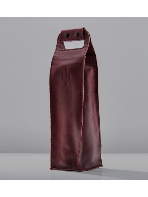 PORTA VINHO EM COURO LEGÍTIMO MARSALA ITALY