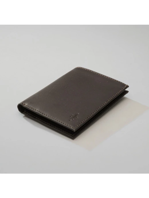 CARTEIRA MASCULINA ANTIFURTO EM COURO LEGÍTIMO CHOCOLATE CAPRI