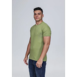 CAMISETA MASCULINA GOLA CARECA 100% ALGODÃO VERDE CONFORT