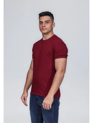 CAMISETA MASCULINA GOLA CARECA 100% ALGODÃO MARSALA COMPACT
