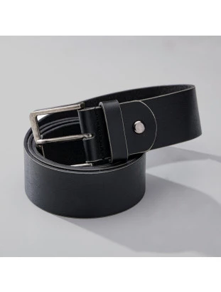 CINTO MASCULINO EM COURO LEGÍTIMO PRETO MILÃO