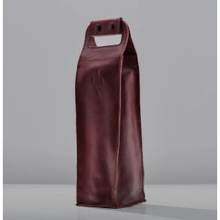 PORTA VINHO EM COURO LEGÍTIMO MARSALA ITALY