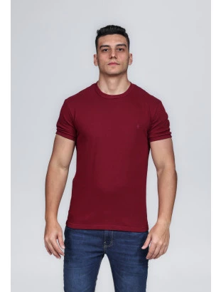 CAMISETA MASCULINA GOLA CARECA 100% ALGODÃO MARSALA COMPACT