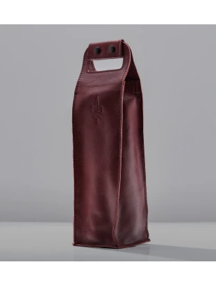PORTA VINHO EM COURO LEGÍTIMO MARSALA ITALY